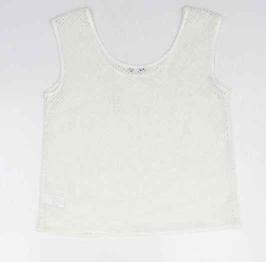 NEXT Womens White   Basic Tank Size 10