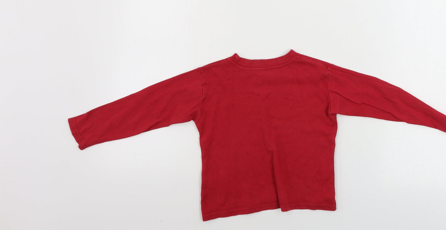 Preworn  Boys Red   Basic T-Shirt Size 2 Years