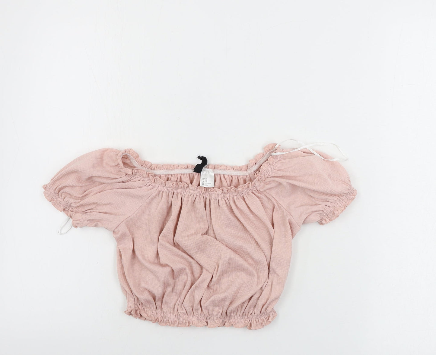 H&M Womens Pink   Cropped T-Shirt Size XS