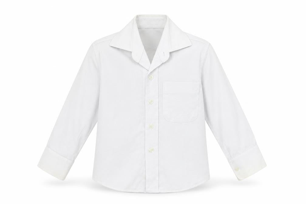 Angels Boys White   Basic Button-Up Size 9-10 Years