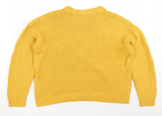 H&M Womens Yellow   Pullover Jumper Size L