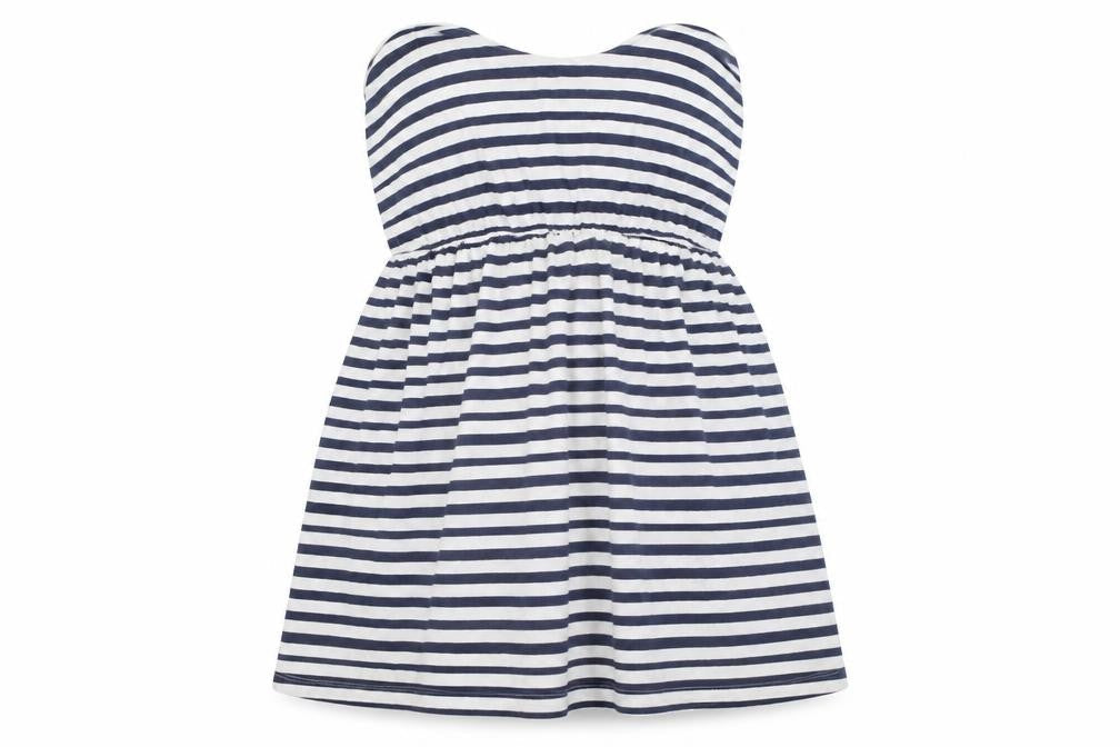 INSIDE Womens Blue Striped  Basic T-Shirt Size L