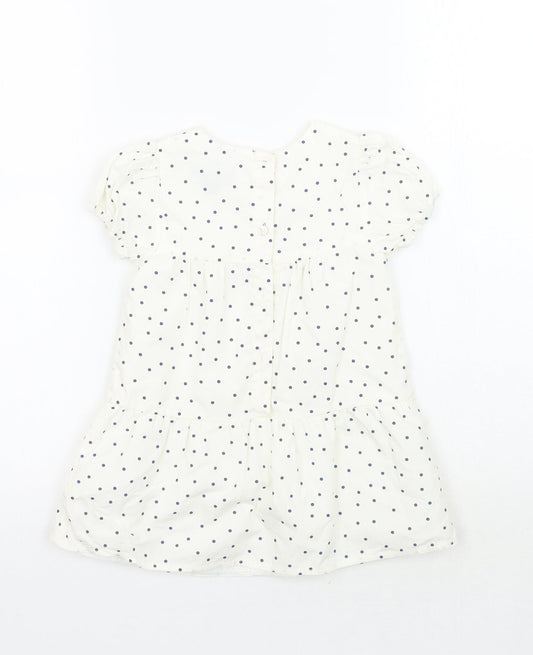 Primark Girls White Polka Dot  A-Line  Size 18-24 Months