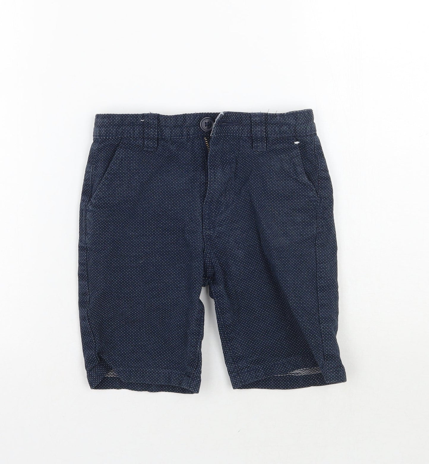 Denim co Boys Blue Polka Dot  Cargo Shorts Size 5-6 Years