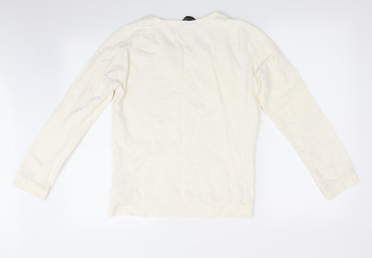 Dorothy Perkins Womens Ivory   Pullover Jumper Size 12  - Lace inset on shoulders