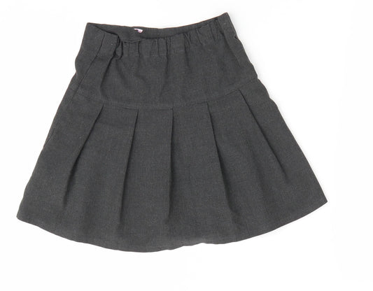 Marks and Spencer Girls Grey   A-Line Skirt Size 6-7 Years - Drop waist school skirt