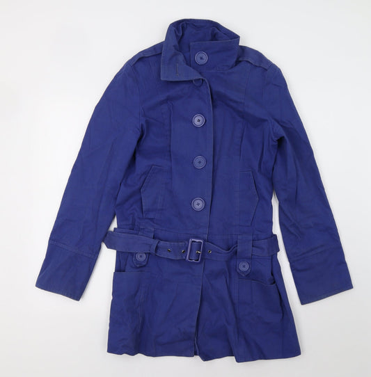 New Looki Womens Blue   Pea Coat Coat Size 12