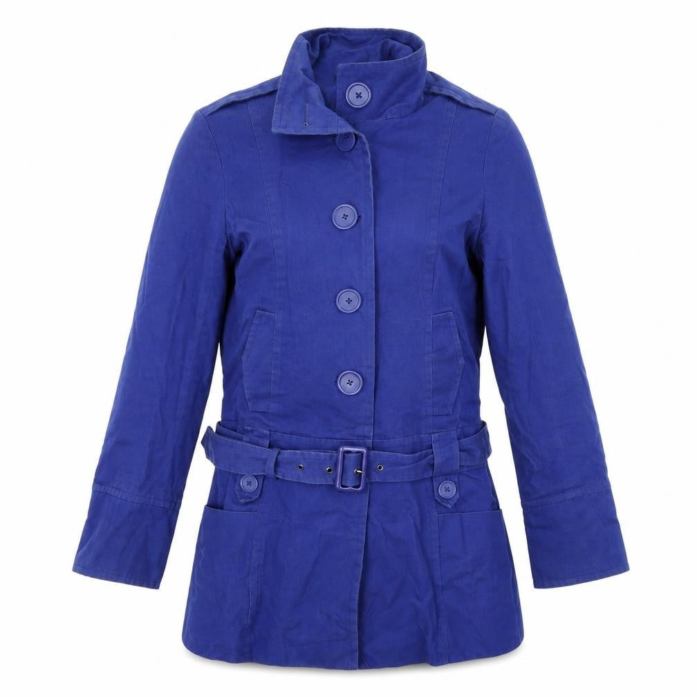 New Looki Womens Blue   Pea Coat Coat Size 12