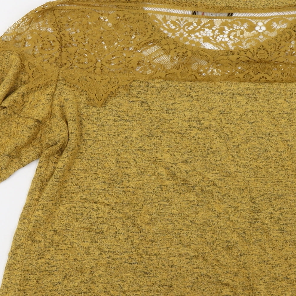 Klass Womens Yellow   Pullover Jumper Size M