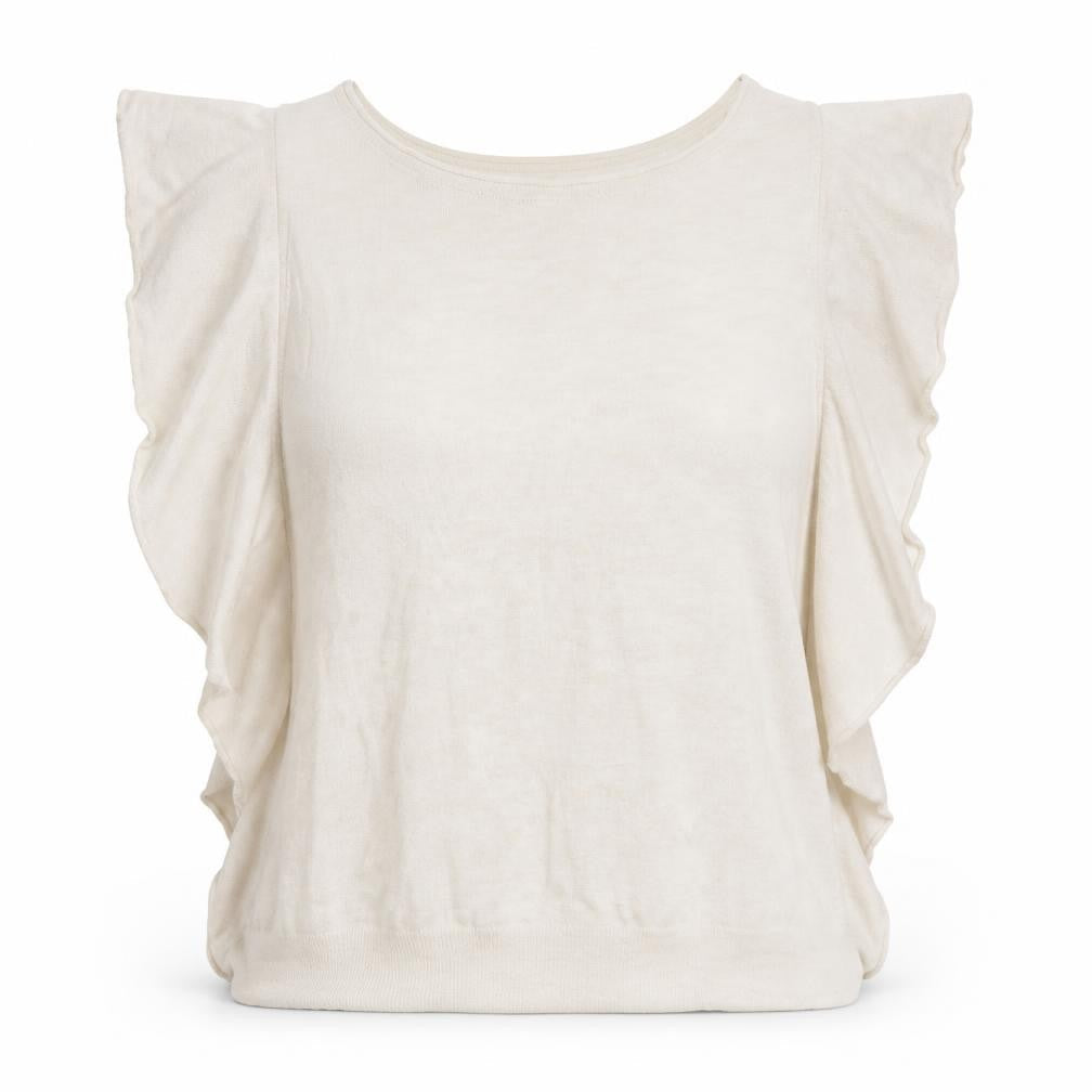 Zara Knit Womens Ivory   Basic Blouse Size M