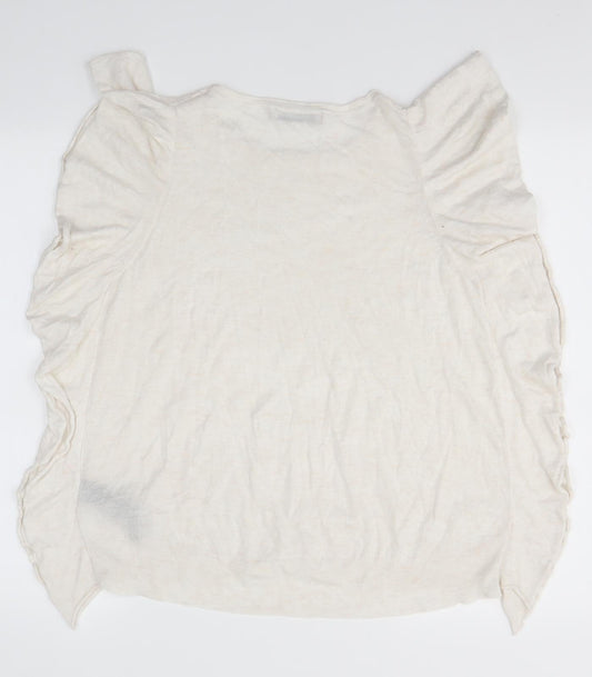 Zara Knit Womens Ivory   Basic Blouse Size M
