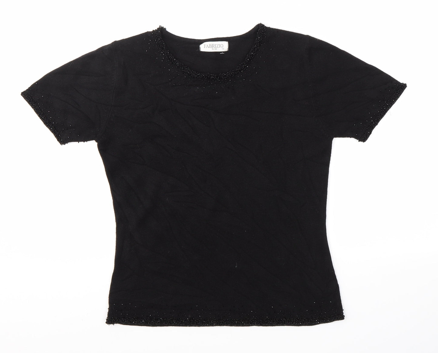 Fabrizio Womens Black   Pullover Jumper Size S