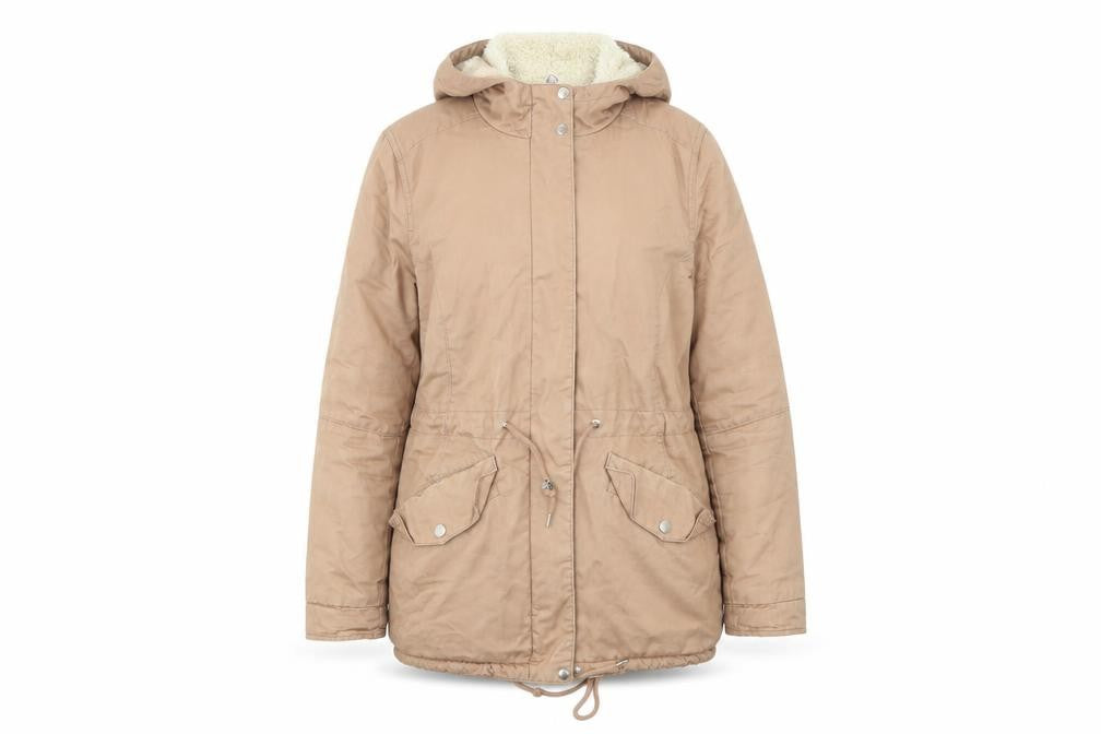 H&M Womens Brown   Overcoat Coat Size 12