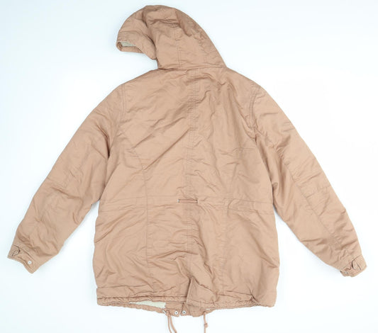 H&M Womens Brown   Overcoat Coat Size 12