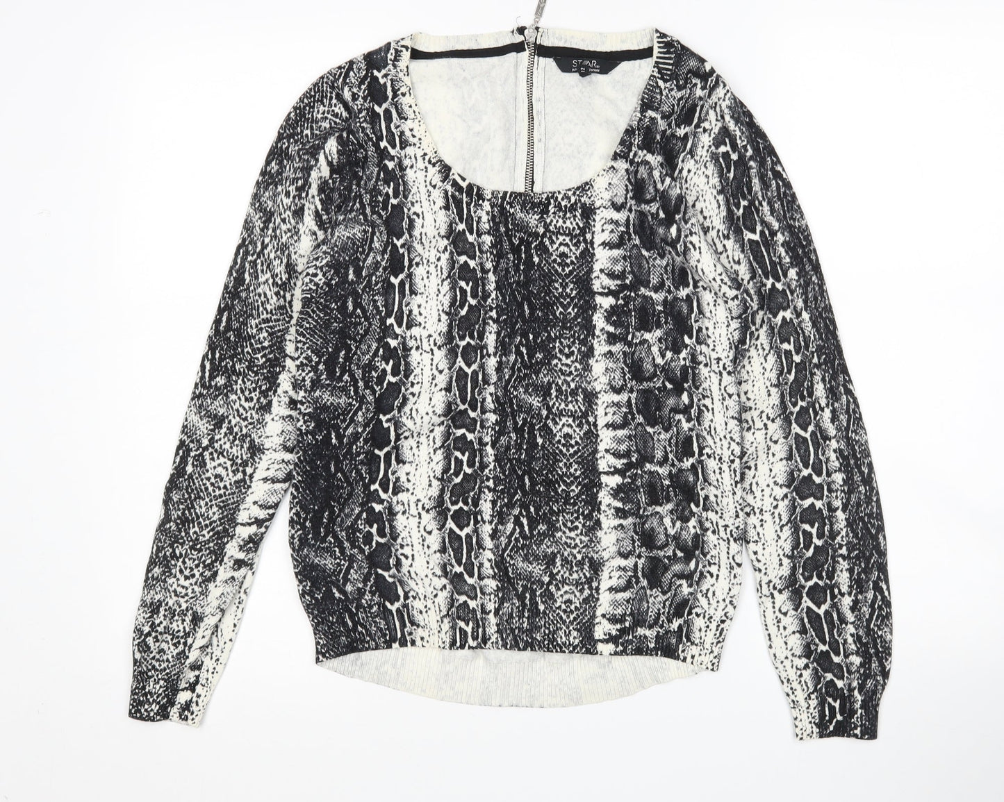 Star Womens Multicoloured Animal Print  Pullover Jumper Size 12