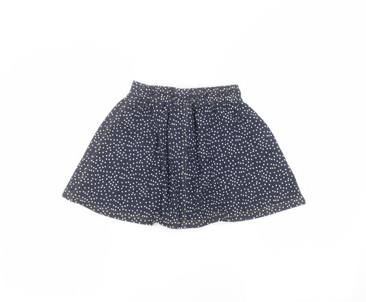 M&Co Girls Blue Polka Dot  A-Line Skirt Size 4-5 Years