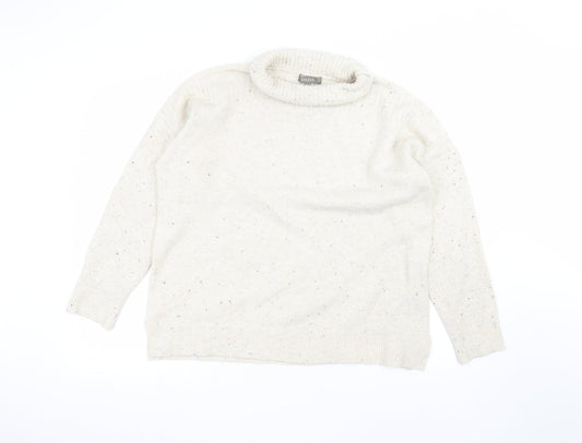 Oasis Womens White   Pullover Jumper Size M