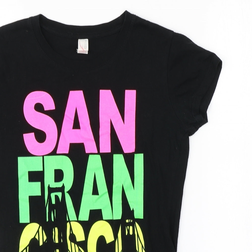 Preworn Womens Black   Basic T-Shirt Size S  - San Francisco California