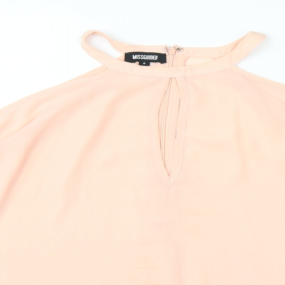 Missguided Womens Pink   Cropped Blouse Size 8