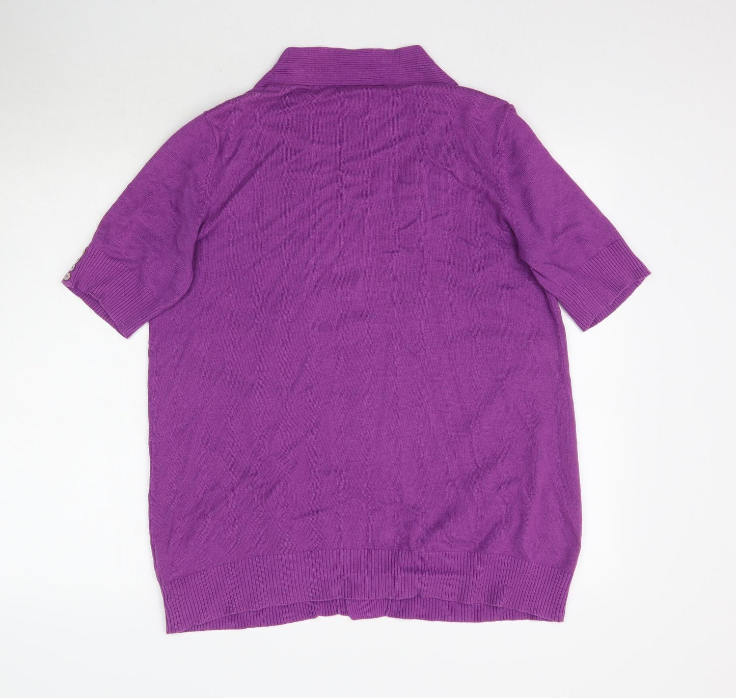 M&Co Womens Purple   Cardigan Jumper Size L