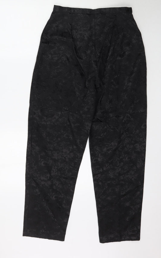 Lauren Duvar Womens Black Floral  Trousers  Size 14 L30 in
