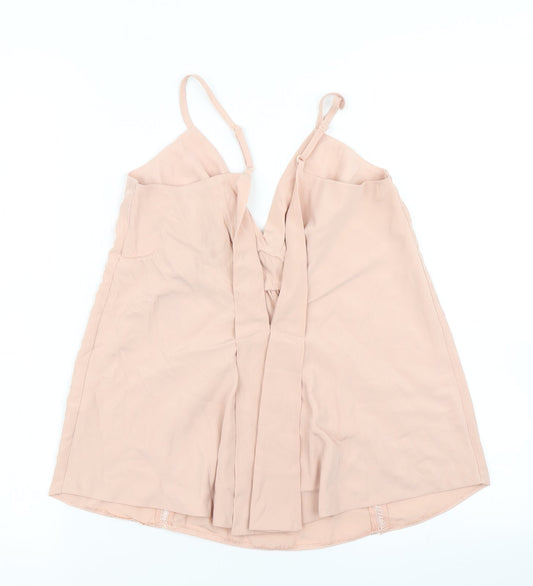ASOS Womens Pink   Camisole Blouse Size 8  - Plunge back
