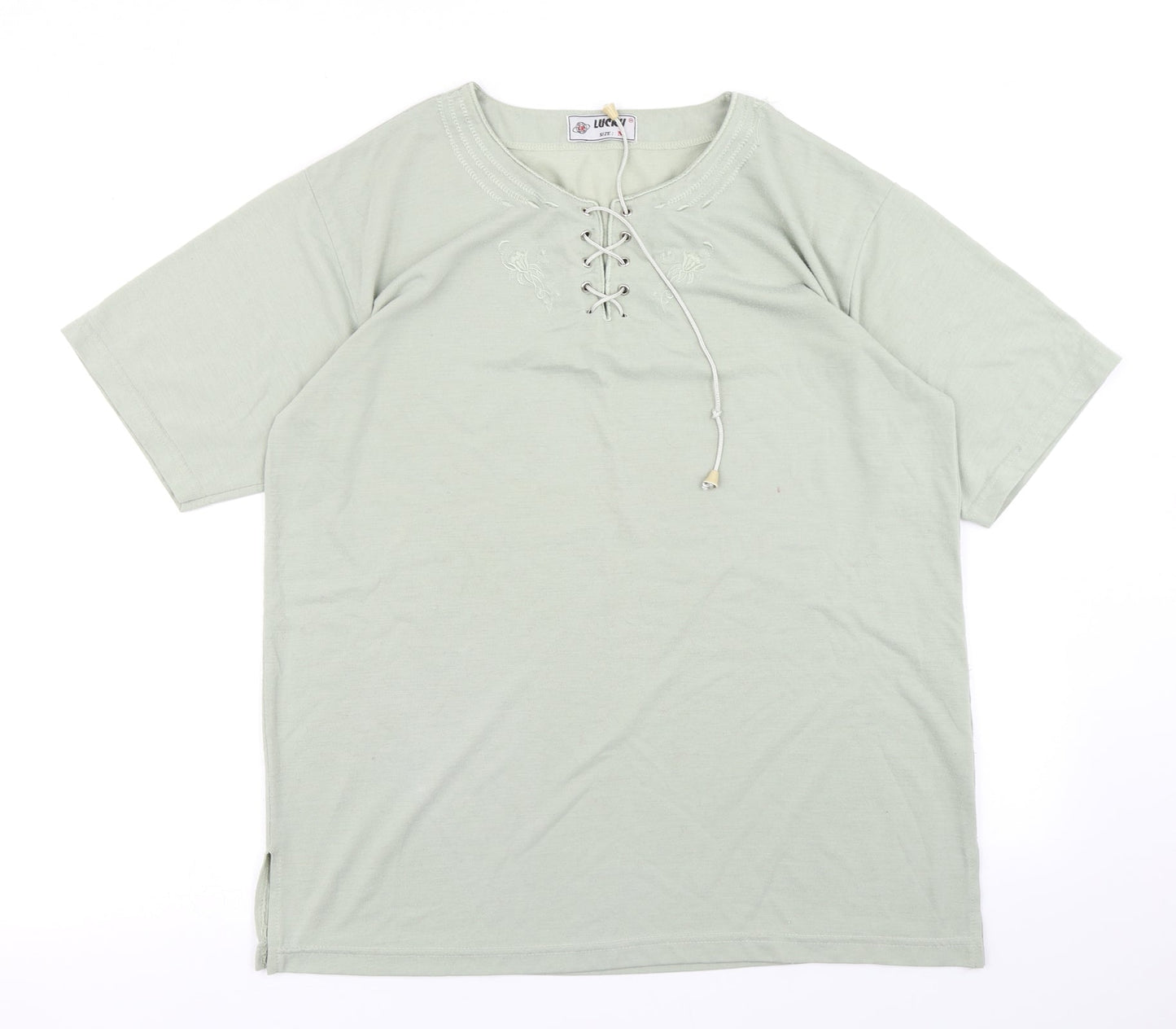 Lucky Womens Green   Basic T-Shirt Size M