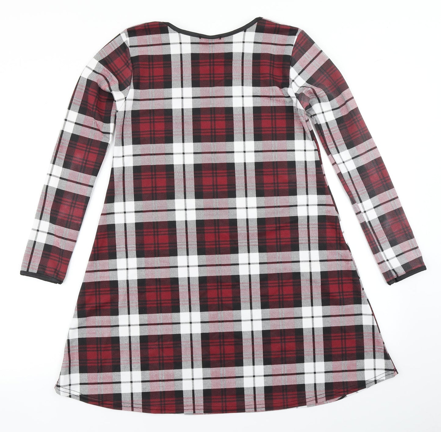 Silk Womens Red Plaid  A-Line  Size 10