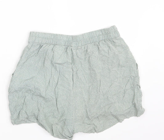 H&M Womens Green Polka Dot  Sweat Shorts Size 8 - Inside Leg 2 Inches
