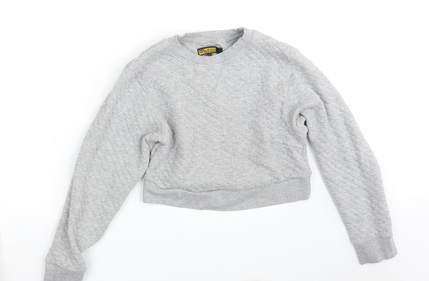 R. W. C Womens Grey   Pullover Sweatshirt Size M  - Cropped
