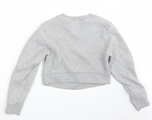 R. W. C Womens Grey   Pullover Sweatshirt Size M  - Cropped