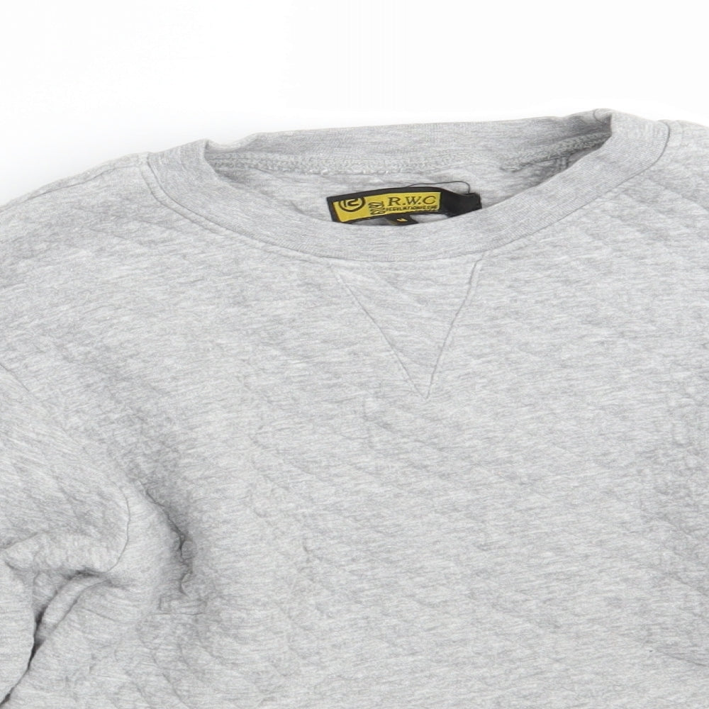 R. W. C Womens Grey   Pullover Sweatshirt Size M  - Cropped