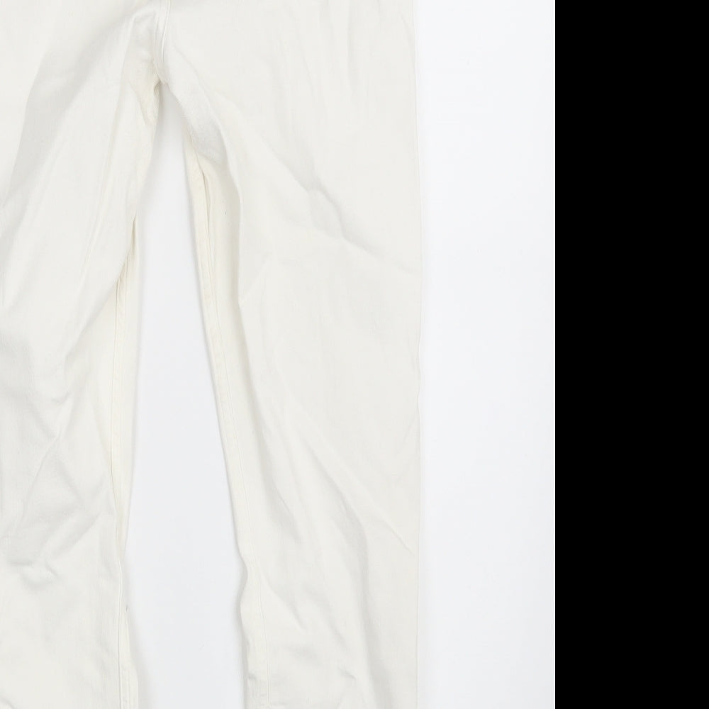 Topshop Womens Ivory  Denim Skinny Jeans Size 32 in L32 in