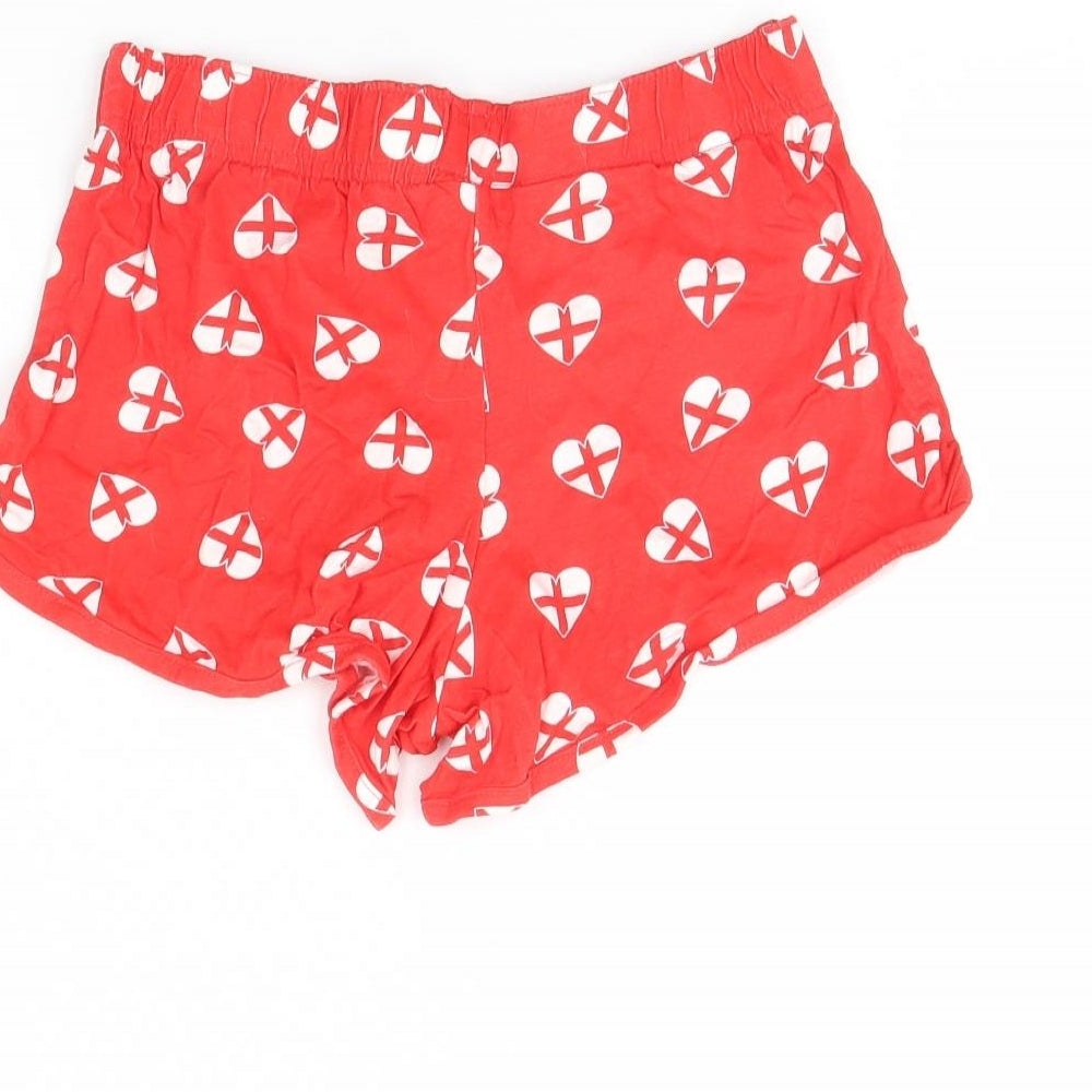 Love To Lounge Womens Red Solid  Cami Pyjama Pants Size 6