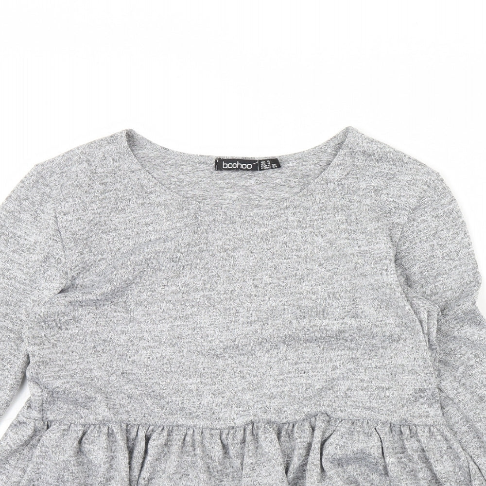 Boohoo Womens Grey   Pullover Jumper Size 8