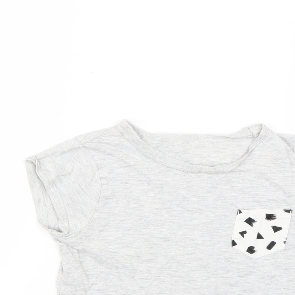 George Boys Grey   Basic T-Shirt Size 9-10 Years