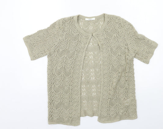 Marks and Spencer Womens Brown  Knit Cardigan Jumper Size 10