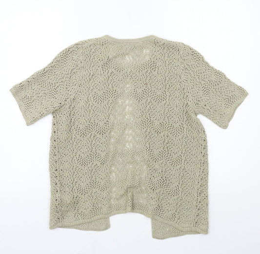 Marks and Spencer Womens Brown  Knit Cardigan Jumper Size 10