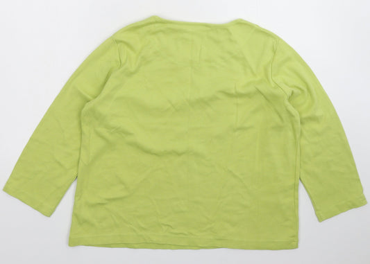 Tara Womens Green   Basic T-Shirt Size 12