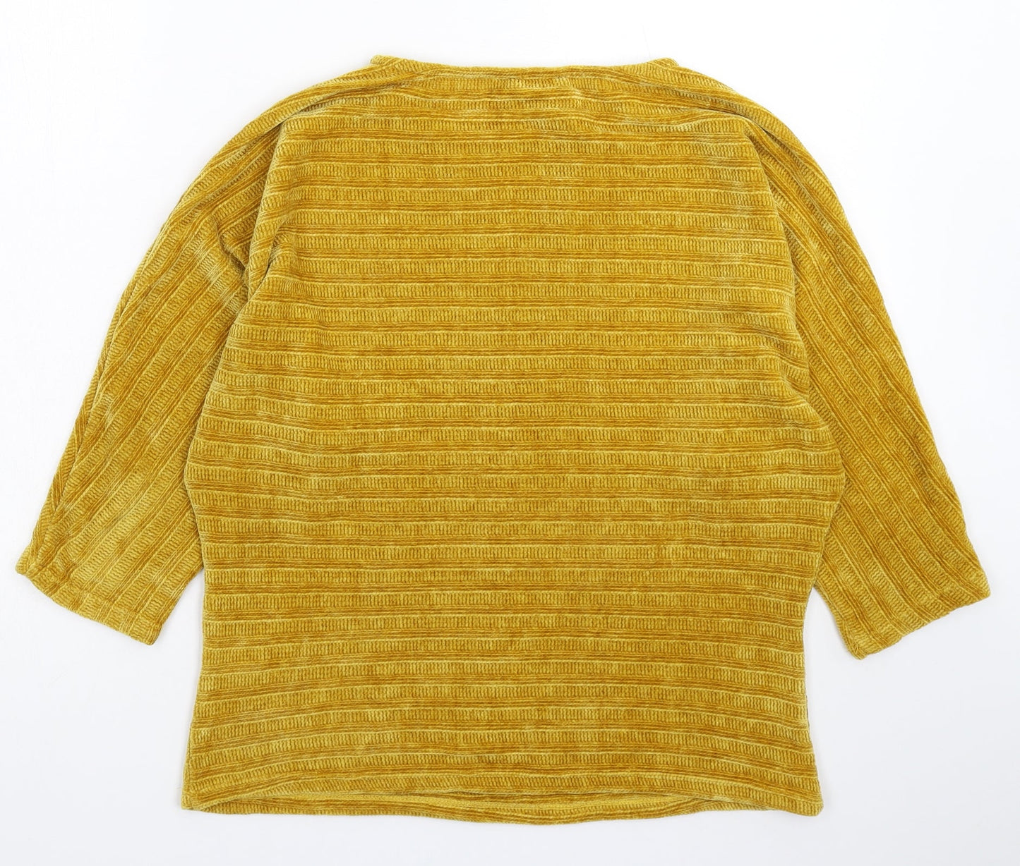 Viz a Viz Womens Yellow  Knit Pullover Jumper Size S