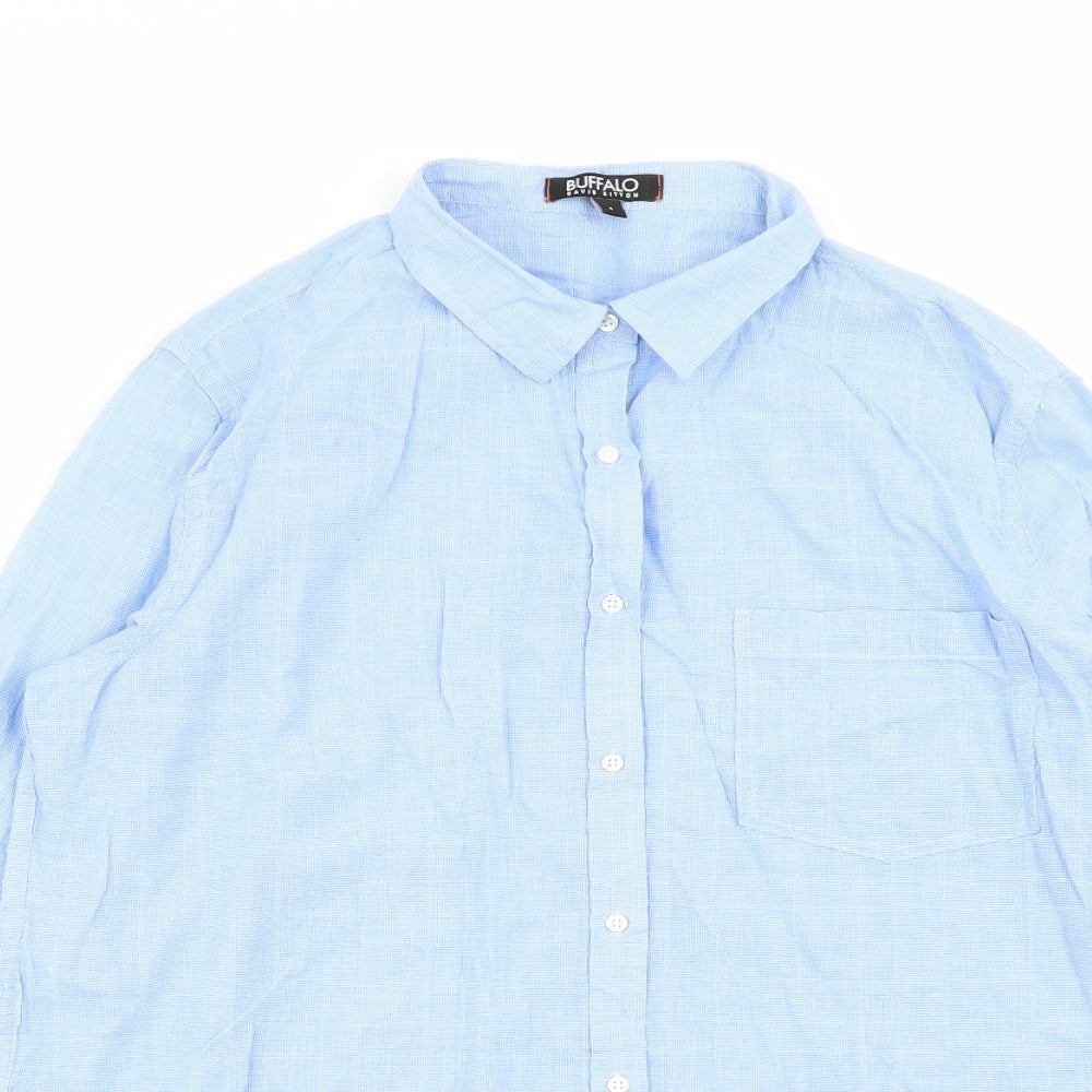 Buffalo Mens Blue    Button-Up Size S