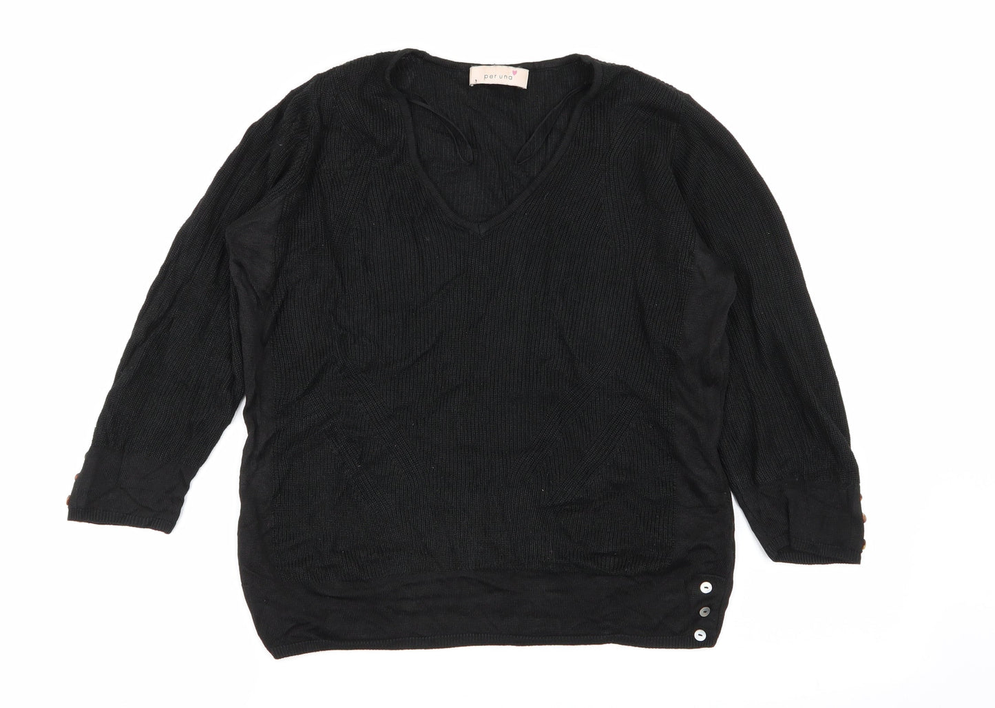 Per Una Womens Black   Pullover Jumper Size 10