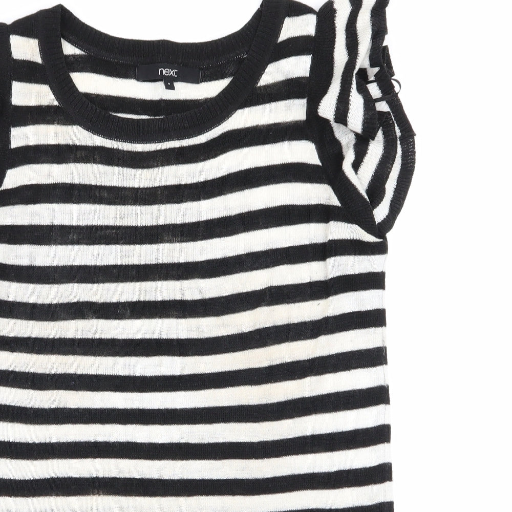 NEXT Womens Multicoloured Striped  Basic T-Shirt Size 8