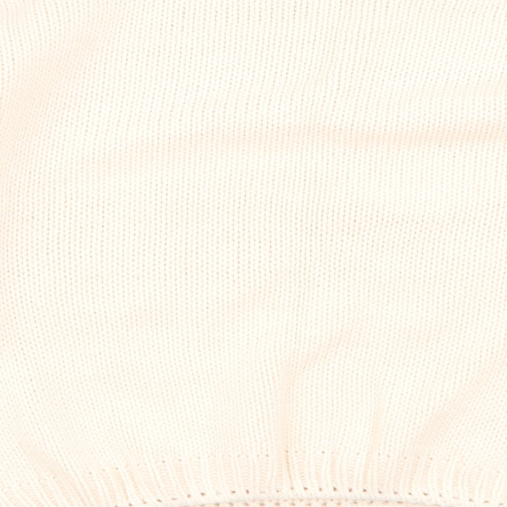 sweewe Womens Beige Geometric  Pullover Jumper Size S  - Size S-M