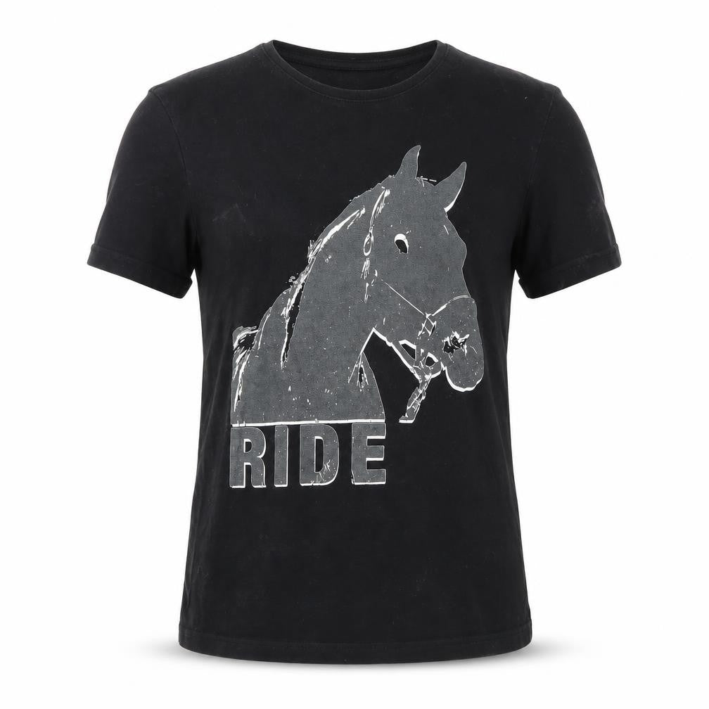 Stedman Boys Black Geometric  Basic T-Shirt Size M