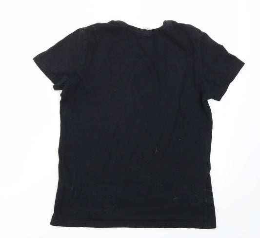 Stedman Boys Black Geometric  Basic T-Shirt Size M