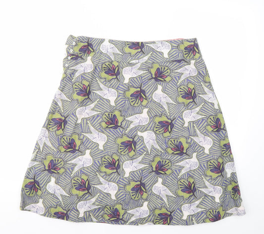 PREWORN  Womens Multicoloured Floral  Flare Skirt Size 30 in