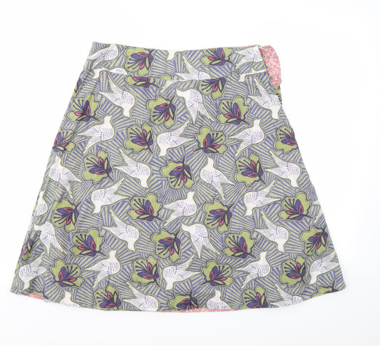 PREWORN  Womens Multicoloured Floral  Flare Skirt Size 30 in