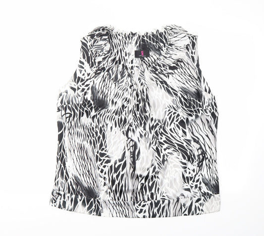 SJ Womens Multicoloured Geometric  Basic Blouse Size 16