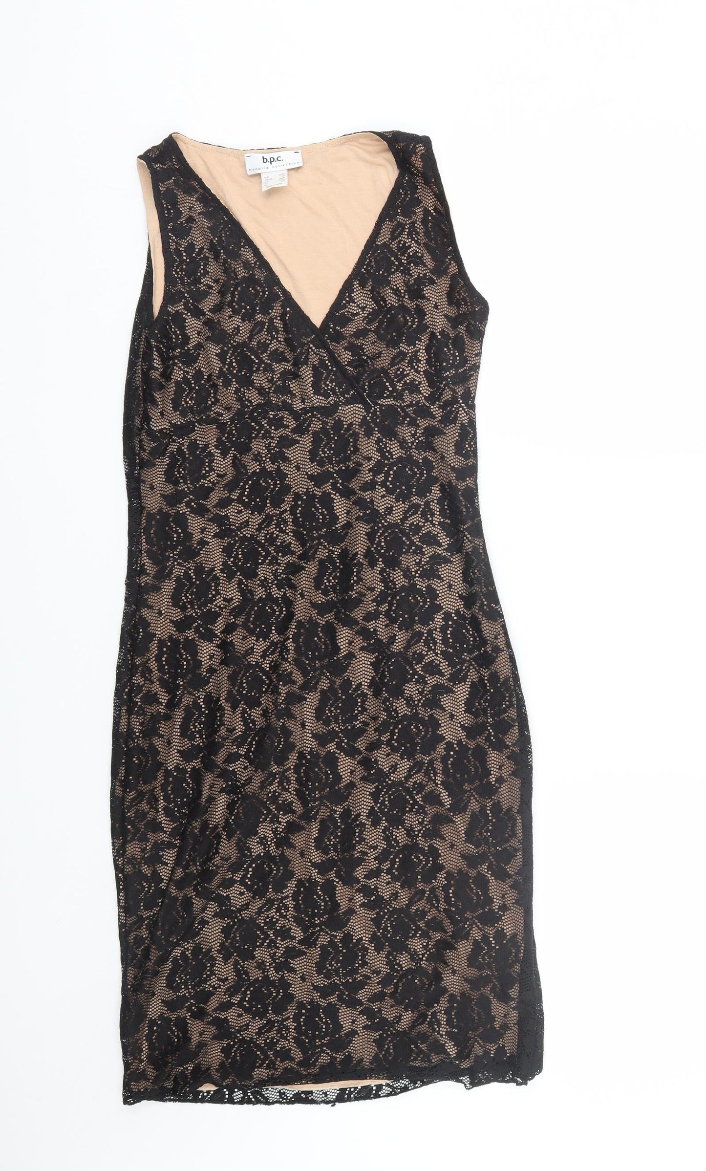 BPC Womens Black Floral  Wrap Dress  Size XS